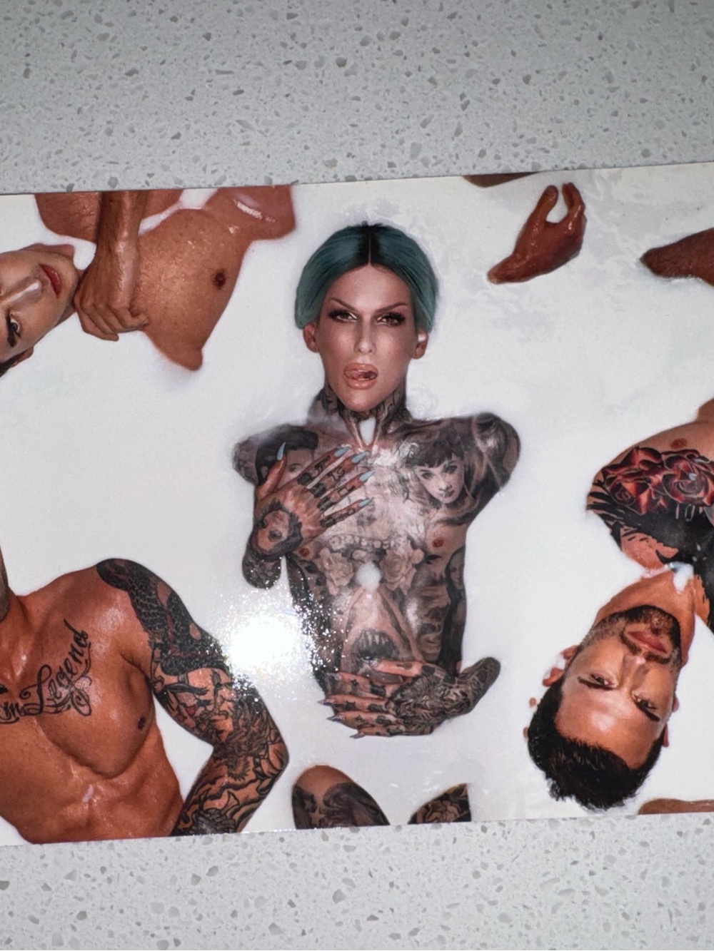 Jeffree Star Teal Hair Tattoo Portrait Poster